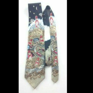 Tabasco Hot Sauce Hollywood NeckTie Red Black Gold